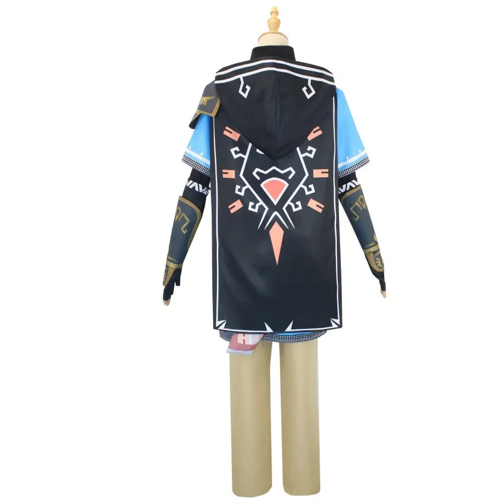 Legend of Zelda Breath of the Wild Link Cosplay Costume Set with Cloak for Adults Kids Halloween 2026