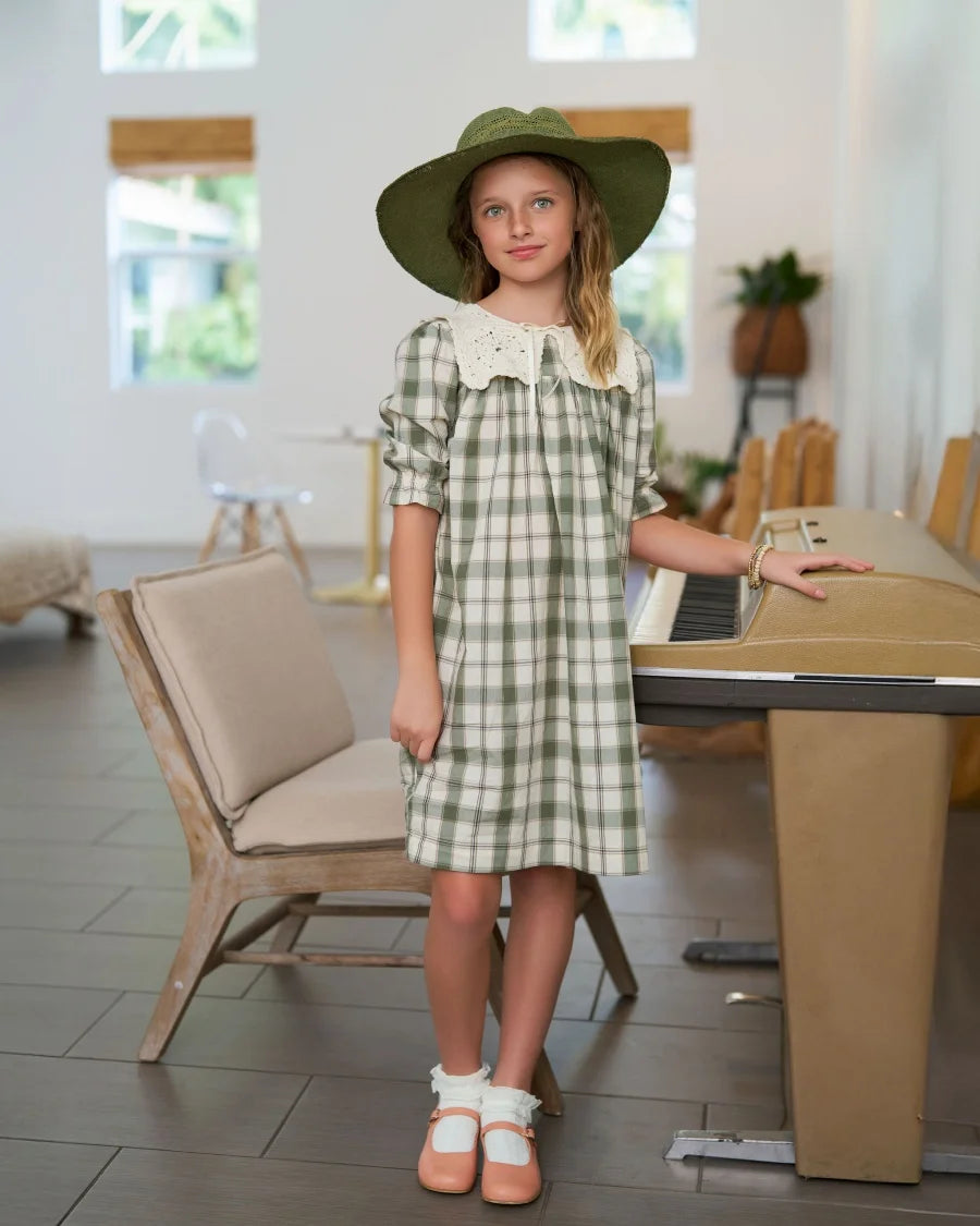 Abiti coordinati morbidi unisex per bambini – motivo a quadri, floreale, 100% cotone, abbigliamento casual estivo