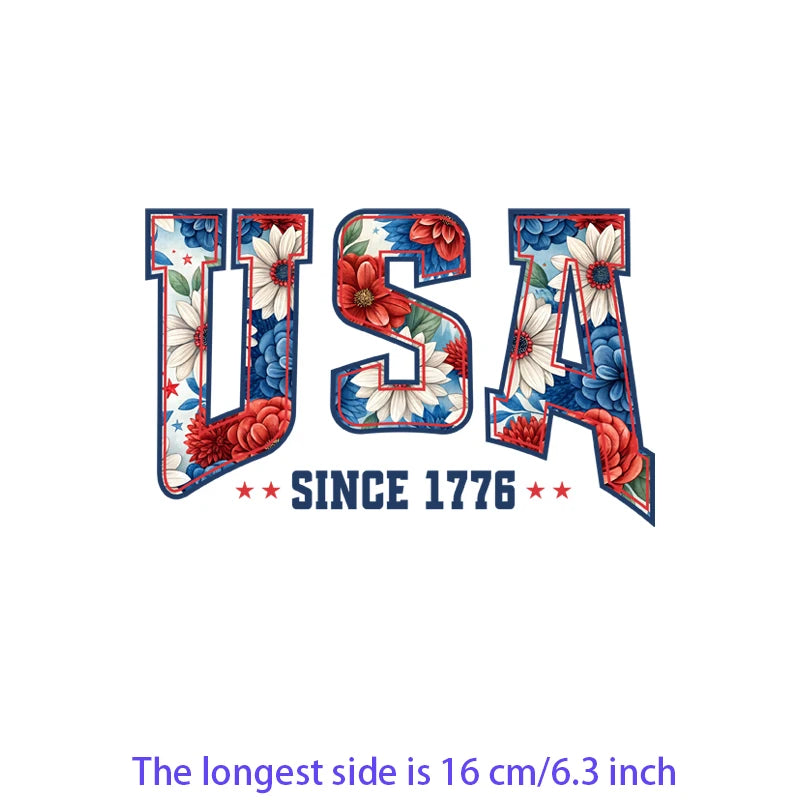 Iron On Patches USA Flag Bald Eagle Heat Transfer Set Patriotic 4th Of July DIY Clothing Decor 2026