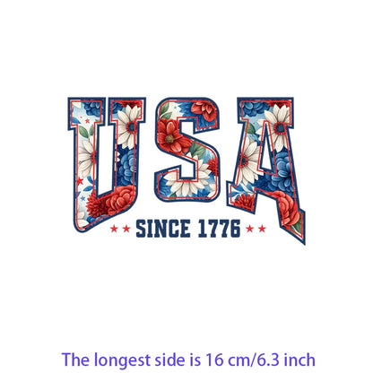 Iron On Patches USA Flag Bald Eagle Heat Transfer Set Patriotic 4th Of July DIY Clothing Decor 2026
