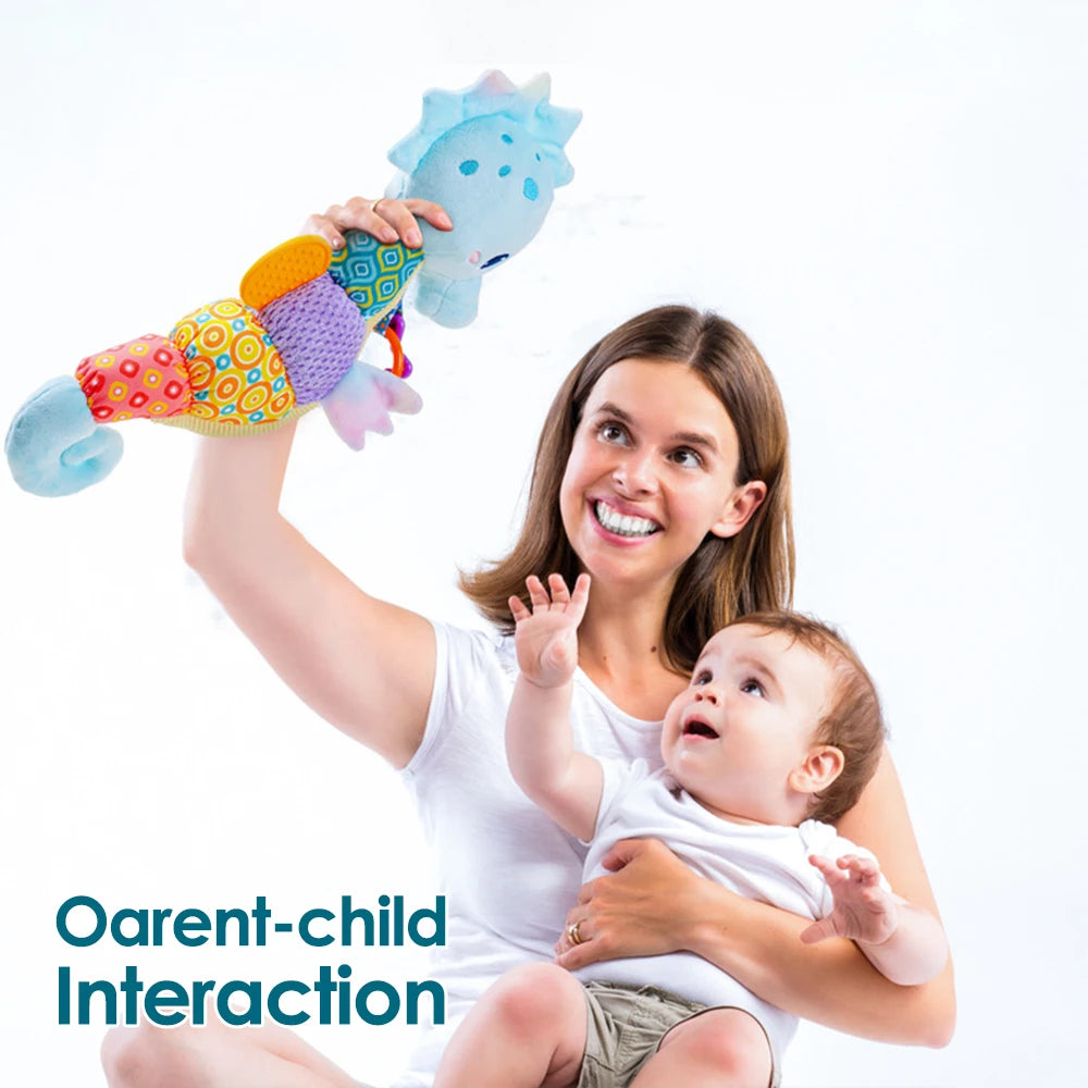 Soft Giraffe Baby Rattle Hanging Plush Newborn Sensory Toys