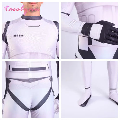 Star Wars Imperial Stormtrooper Zentai Jumpsuit Cosplay Costume for Men Boys Adults Halloween 2026