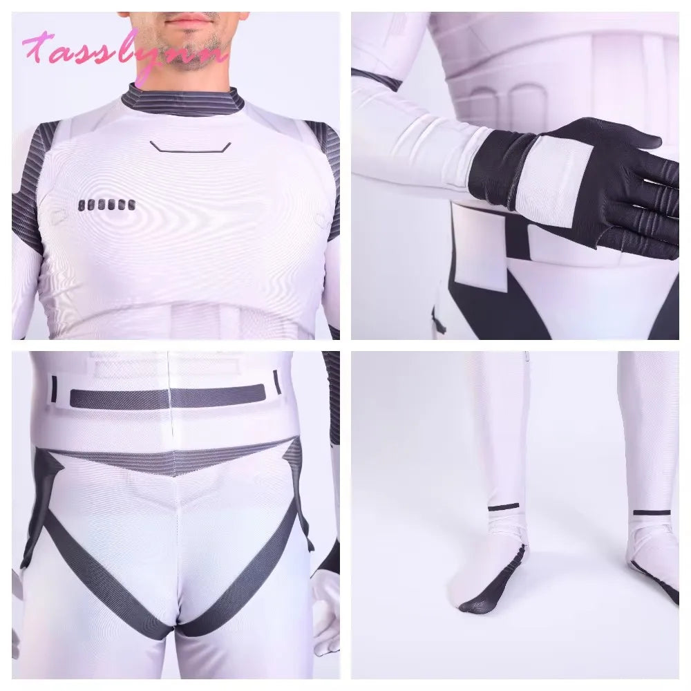 Star Wars Imperial Stormtrooper Zentai Jumpsuit Cosplay Costume for Men Boys Adults Halloween 2026