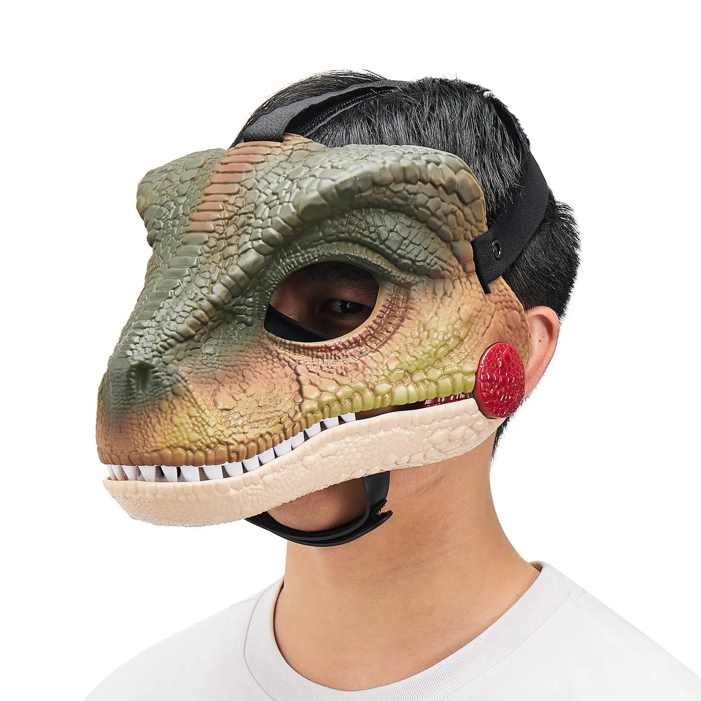 Dinosaurmaske med bevegelig kjeve cosplay-rekvisitt Halloween 2025