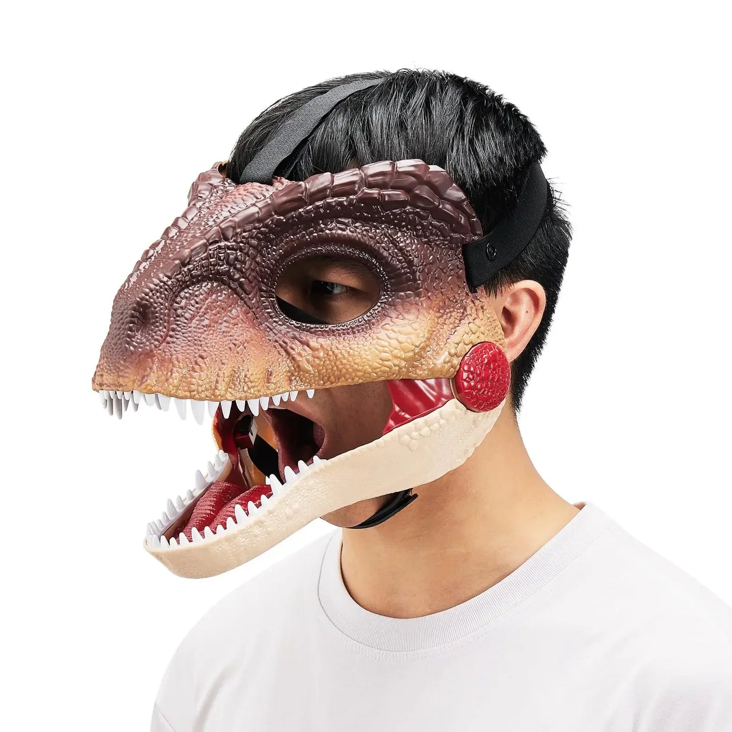 Dinosaurmaske med bevegelig kjeve cosplay-rekvisitt Halloween 2025