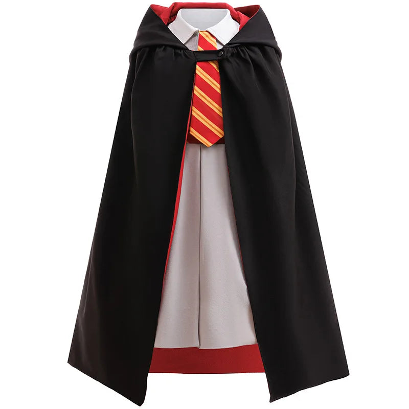 Halloweenkostuumset voor meisjes met cape van de toverschool, gestreepte top en carnavals- of verjaardags verkleedkleding 2026
