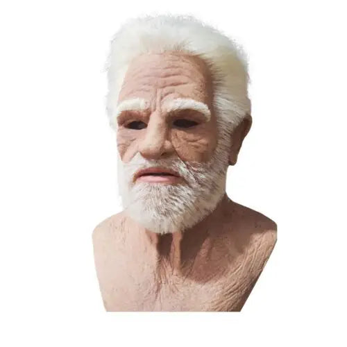 Realistisch siliconen Halloweenmasker dat het hele hoofd bedekt, opa en oma, cosplay-simulatierekwisiet 2026