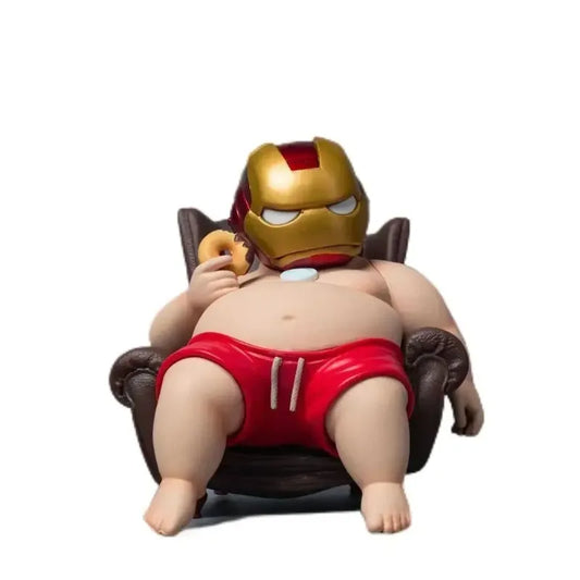 Cute Iron Man Anime Figure - PVC Desktop Ornament for Kids, Avengers Collection Car Decoration, Perfect Gift Idea 12cm (4.7 inch)