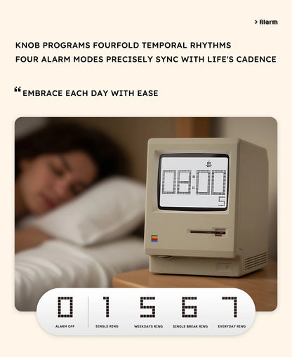 Retro Alarm Clock With Digital Display Desktop Decor Inspired By Vintage Computers Fall 2025 Gift