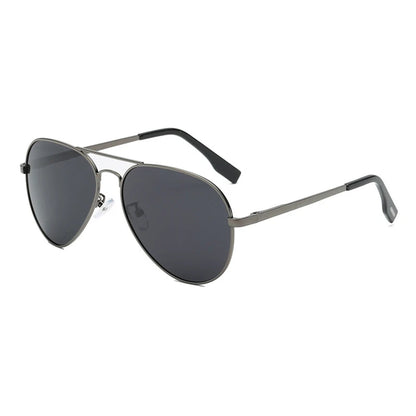 Klassische Big Pilot Sonnenbrille für Herren - Luxuriöse Metall schwarze Aviator Sonnenbrille UV400