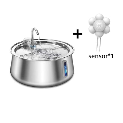 Stainless Steel Cat Water Fountain 4L - Automatic Multi-Layer Filtration Pet Drinking Dispenser