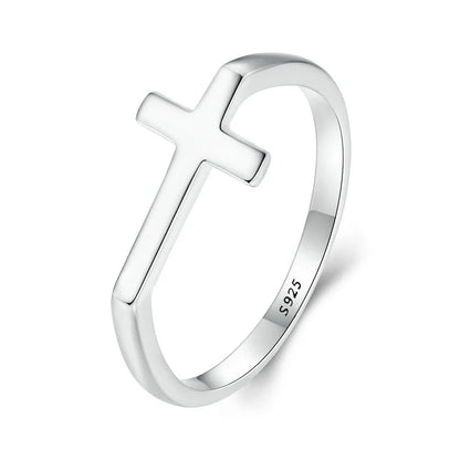 Sterling Silver Cross Ring 925 - Minimalist Daily Wear Jewelry Summer 2026 Gift Idea For All Jewelry Lovers