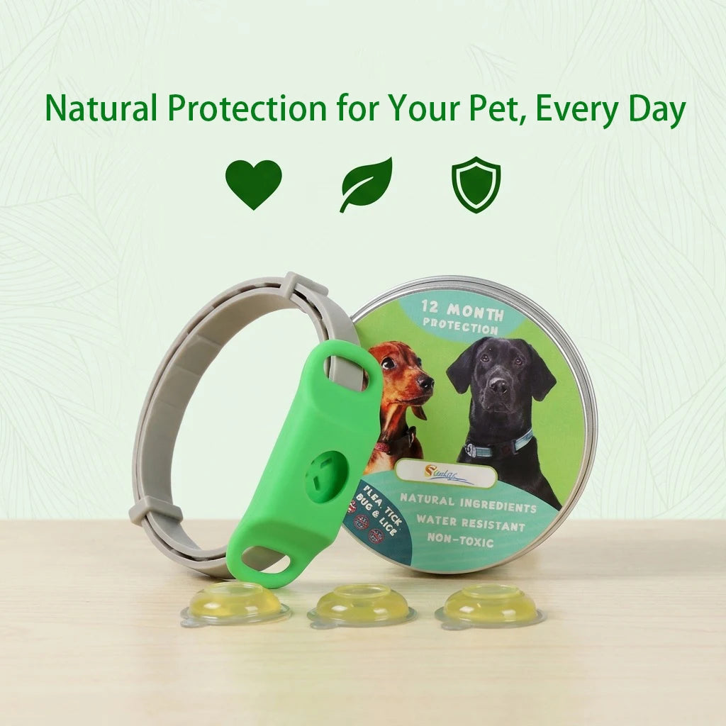 Natural Extract Pet Flea & Tick Repellent Collar Tag Dogs Cats All Seasons Safe Wearable