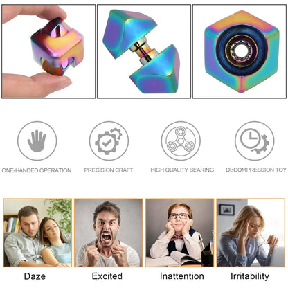 Fidget Spinner Cube Metal Desk Toy Stress Relief Gadget