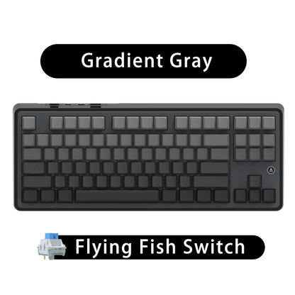 Teclado mecánico 87 teclas modo tri RGB intercambiable en caliente