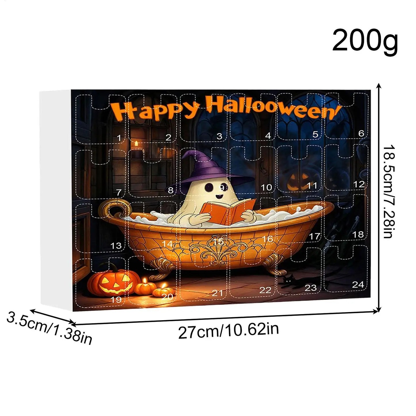 Calendario dell'Avvento di Halloween Orecchini Fantasma Set da 24 Giorni