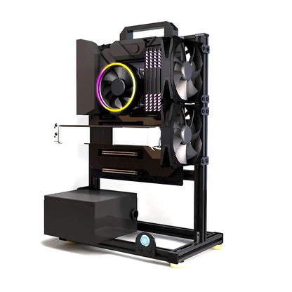 Boîtier PC en aluminium à cadre ouvert Rack EATX refroidissement liquide