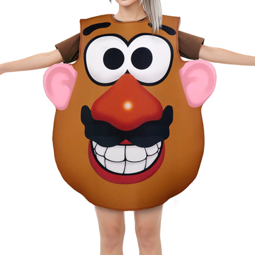 Bijpassende cosplaykostuumset voor koppels als Mr. en Mrs. Potato Head, Halloween-, carnaval- en feestoutfit 2026