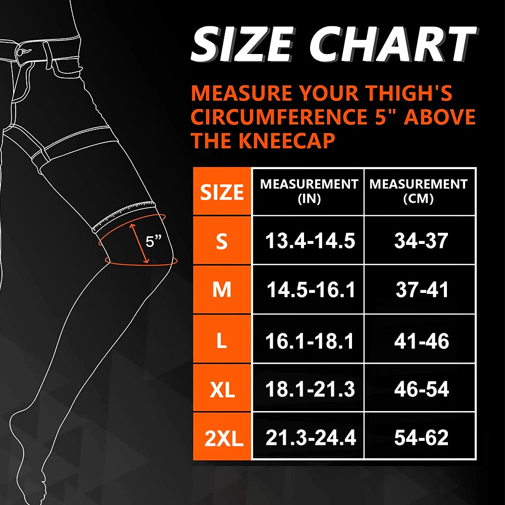 Full Leg Compression Sleeve Long Knee Support for Cycling Hiking Basketball – Pair 2026