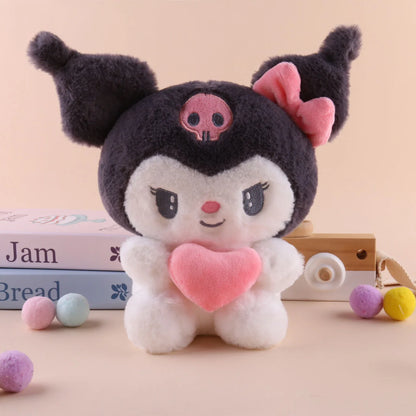 22 centimetri Sanrio Hello Kitty Kuromi Cuscino KT Peluche Ragazze Morbido Peluche Cuore My Melody Cinnamoroll Roba Regali della bambola