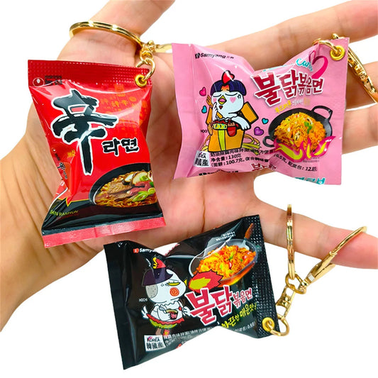 Instant Noodle Keychain Mini Snack Phone Charm Gift