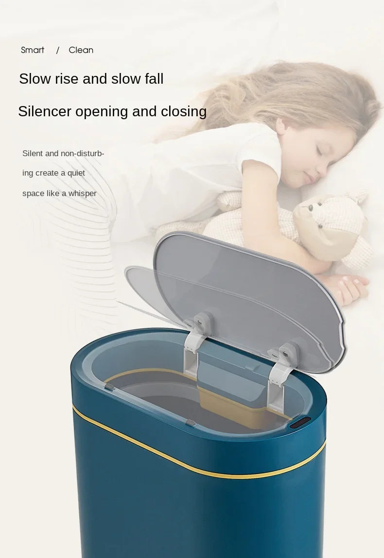 Sensor Trash Can Touchless 8L Kitchen Bathroom Bin Compact