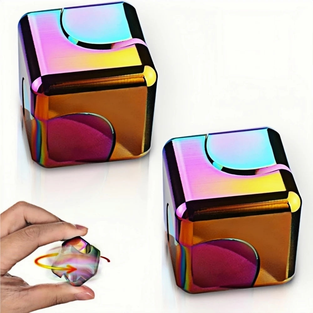 Fidget Spinner Cube Metal Desk Toy Stress Relief Gadget
