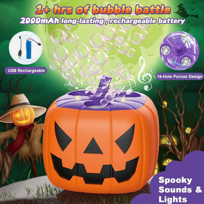 Pumpkin Bubble Machine Halloween 2025 With Lights Sound