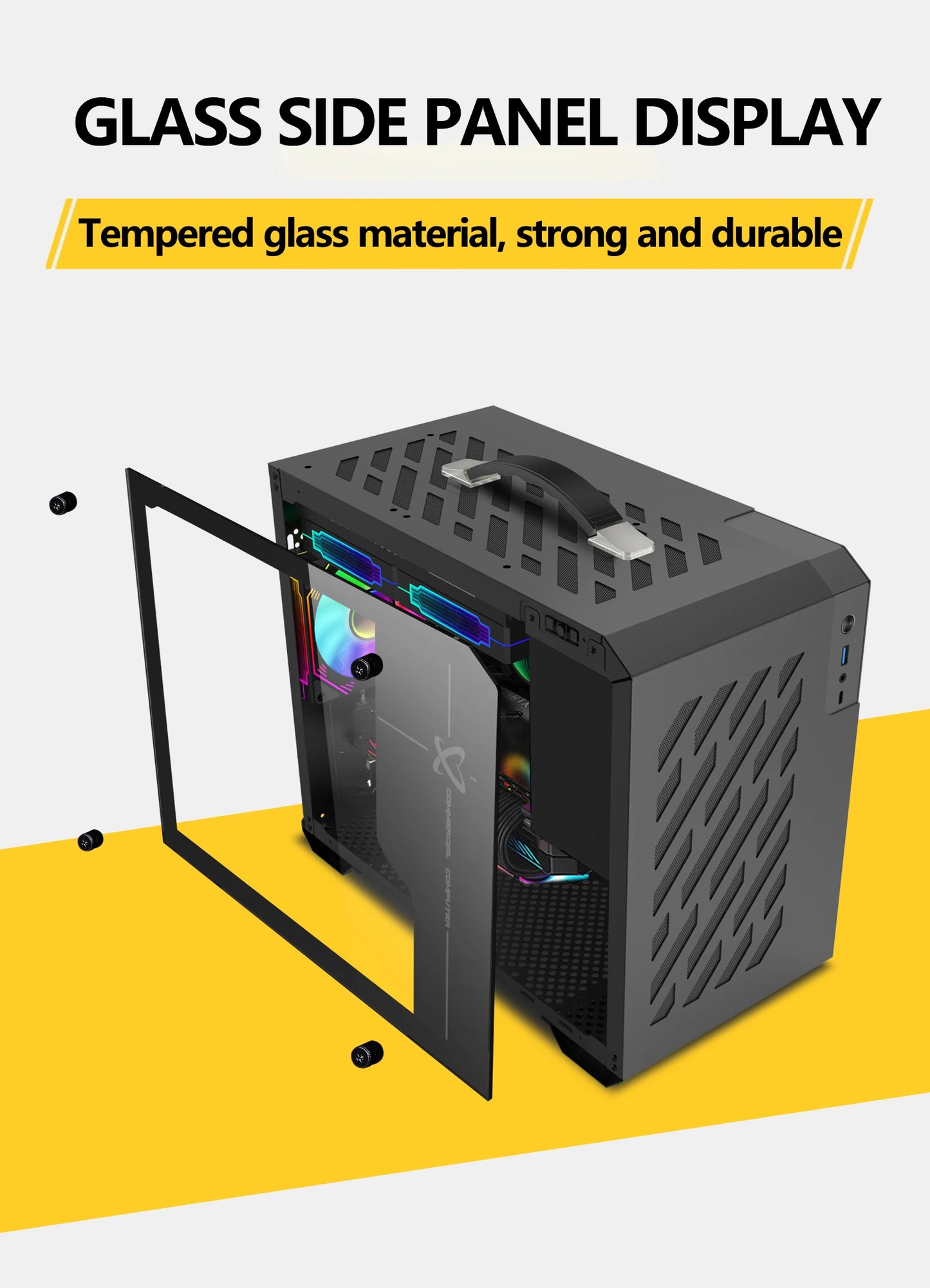 Boîtier Mini ITX Verre Latéral Refroidissement Liquide 240mm Portable