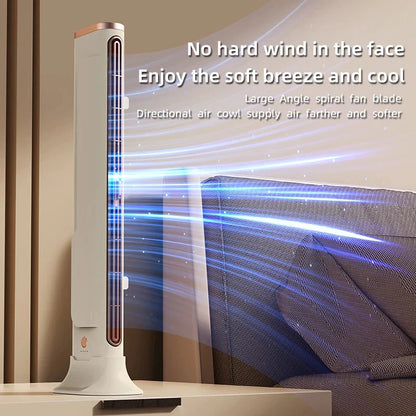 Bladeless ventilator 1200mAh bærbar tårnventilator USB genopladelig lodret køleventilator efterår 2025 trådløs stille hjem kontor
