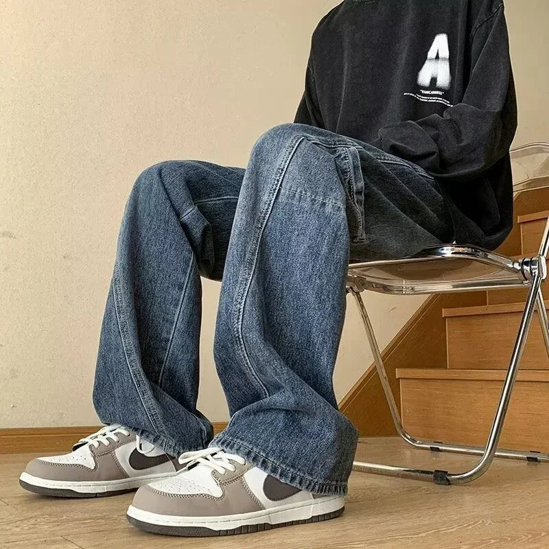 Oversized Mens Cargo Jeans - Wide Leg, Denim, Street