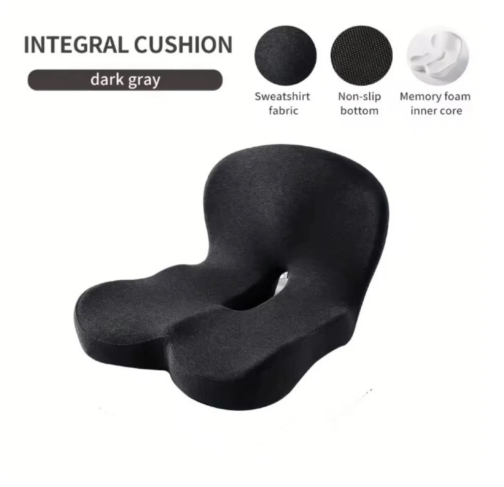 Memory Foam Seat Cushion – Ergonomic Lumbar Support for Office Chair and Car, Stress Relief