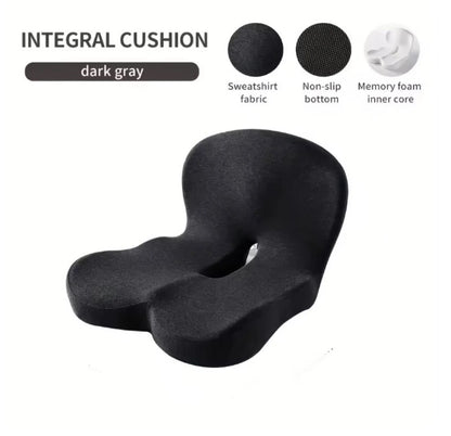 Memory Foam Seat Cushion – Ergonomic Lumbar Support for Office Chair and Car, Stress Relief