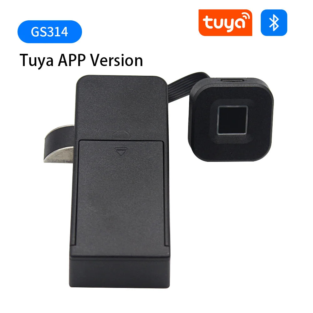 Fingerprint Cabinet Lock Black Keyless Smart Drawer Lock
