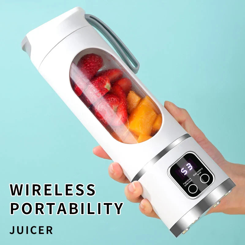 Portable Blender 450ml USB Rechargeable 8-Blade 3-Gear Juicer Cup, Fall 2025 On-The-Go Ice Crusher Smoothies