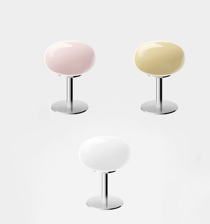 Lámpara de mesa de vidrio Macaron Luz nocturna tricolor Protector de ojos