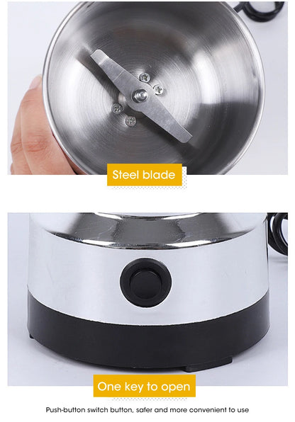 Coffee Grinder Mini Electric Stainless Ultrafine 300ml