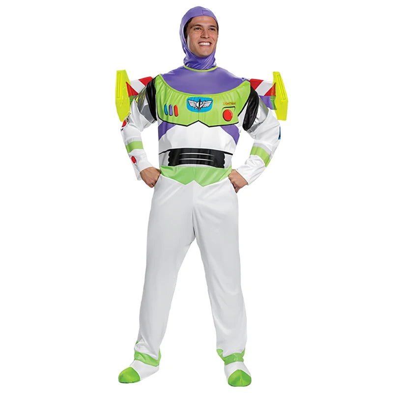 Buzz Lightyear Toy Story Disney-cosplaypak, jumpsuit met vleugels voor volwassenen, Halloweenfeest 2026