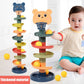 Montessori Rolling Ball Tower Toy - Educational Stacking Game for Infants, Finger Skill Development, Rotating Track Fun