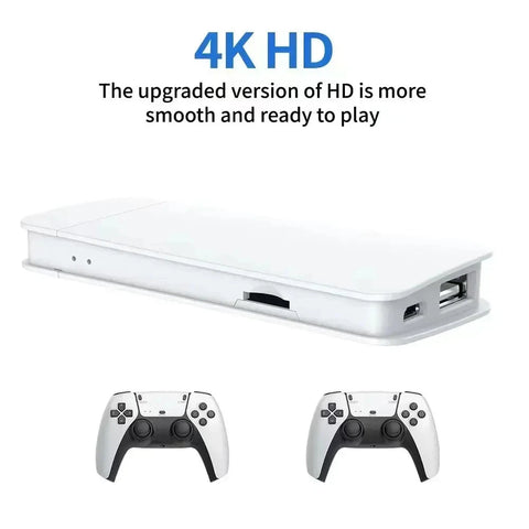 Mini Retro Game Console with 20,000 Classic Games - 4K HD Output, Dual Wireless Controllers