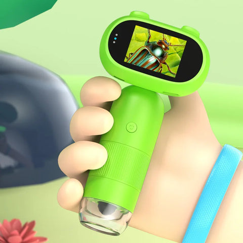 Handheld Digital Microscope for Kids - 1000x Magnification, 2" IPS Screen, Coin Collector Tool