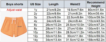Quick-Dry Unisex Kids Swimsuit - One-Piece Gingham Plaid, Polyester, For Summer Vacation
