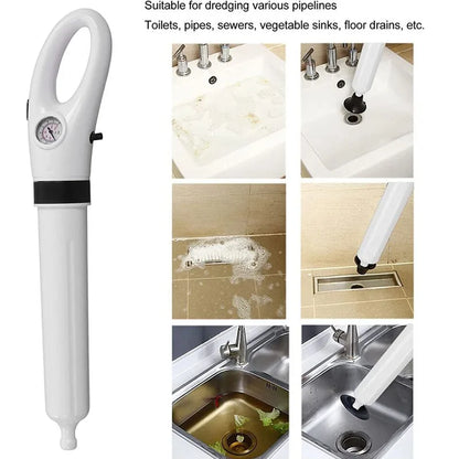 Drain Cleaner With Pressure Gauge - Pneumatic Toilet Plunger For Clogged Drains, Fall 2026 DIY Home Improvement