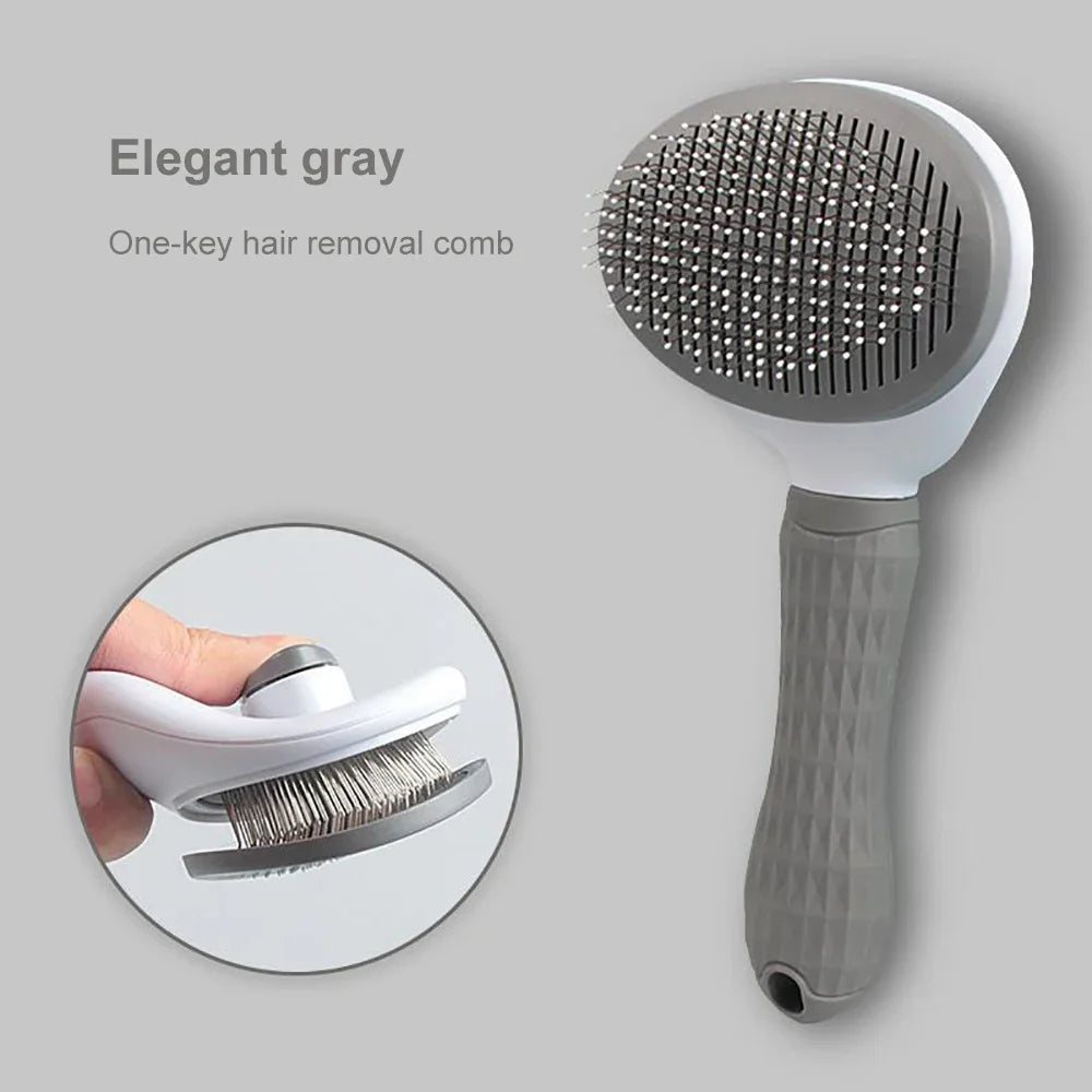 Pet Grooming Care Dog & Cat Hair Remover Brush - Long Hair Grooming Comb for Easy Cleaning