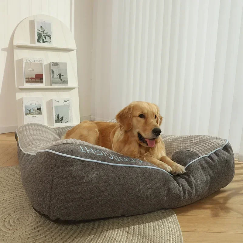 Kennel Bed with Plush Velvet Fabric - Cozy Pet Cushion for Dogs