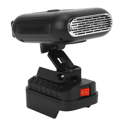 Autoheizung 12V Tragbarer Enteiser mit 90° Drehbarem Lüftungsauslass, Windschutzscheiben-Entfroster für Winterfahrten, Doppelter USB-Anschluss