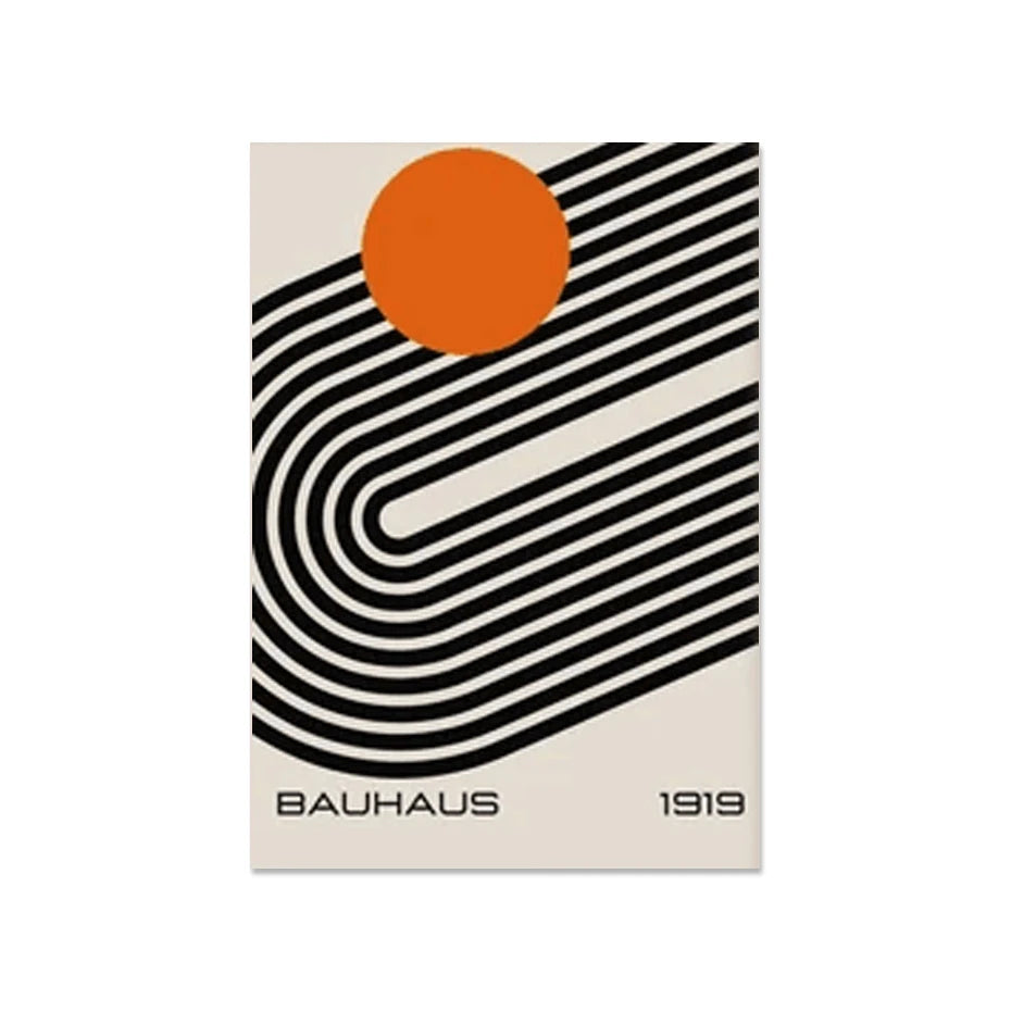 Bauhaus Abstract Geometric Posters Vertical Canvas Art