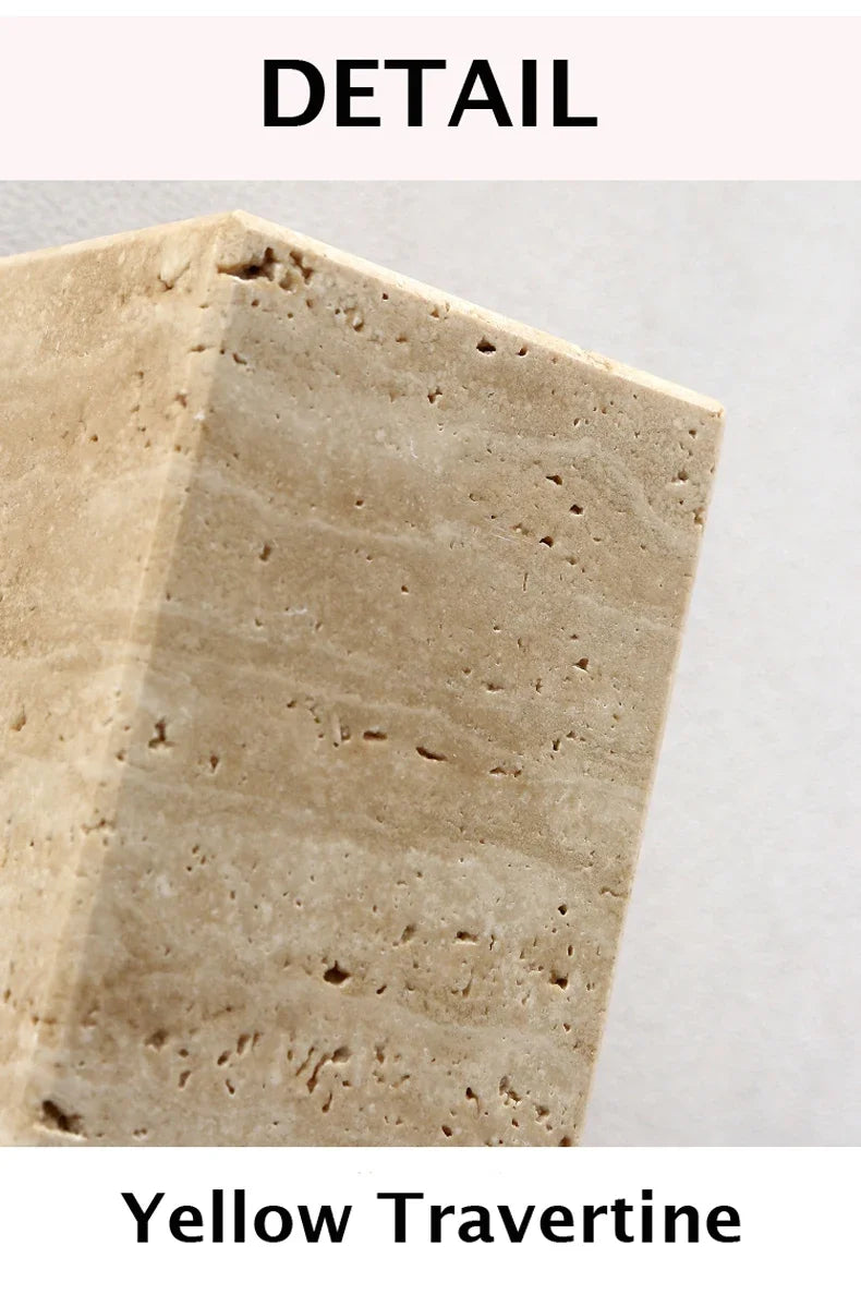 Japandi Yellow Marble LED Wall Sconce Wabi Sabi Bedside Light