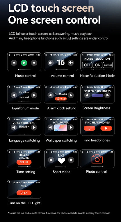Wireless Translator Earbuds Touch Screen Case 144 Languages