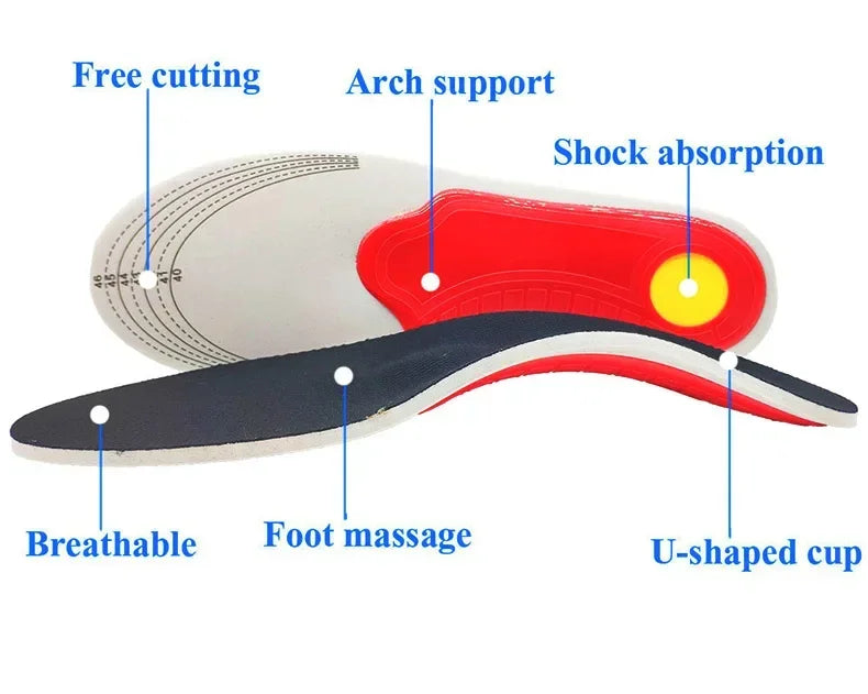 Orthopaedic Shock Absorbing Insoles With Arch Support Plantar Fascia Insole